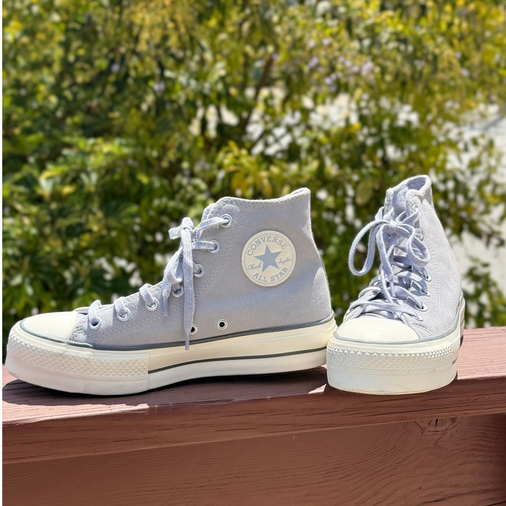 Converse Chuck Taylor All Star Hi Lift Suede Platform Sneaker Gravel Grey 8.5